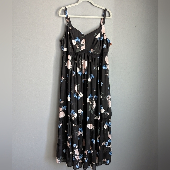 torrid Dresses & Skirts - Women's Floral Torrid Dress. Size 2. Plus size women's dress. Black dress.